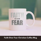 Glaube über Angst Christlich Kaffeetasse