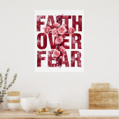Glaube über Angst Christlich Poster (Küche)