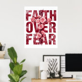 Glaube über Angst Christlich Poster (Heimbüro)