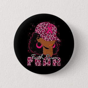 Glaube über Angst Christliche schwarze Frauen nach Button