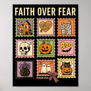 Glaube Über Angst Christlicher Halloween-Stempel G Poster