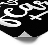 Glaube über Angst Christlicher religiöser Zitat Ku Poster (Ecke)