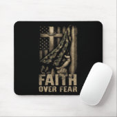 Glaube Über Angst Christliches Amerika Stolz Uns F Mousepad (Mit Mouse)