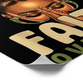 Glaube Über Angst Christliches Camo Afroamerikanis Poster (Ecke)