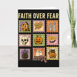 Glaube über Angst Christliches Halloween-Stempel G Karte
