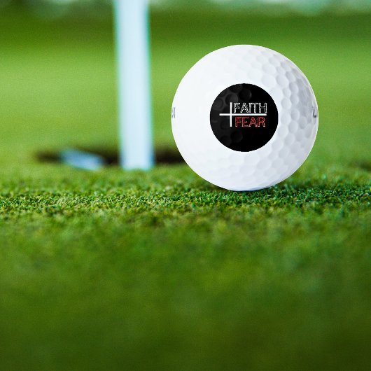 Glaube über Angst Christliches Kreuz Golfball