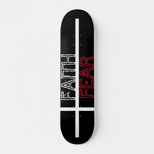 Glaube über Angst Christliches Kreuz Skateboard (Vorne)