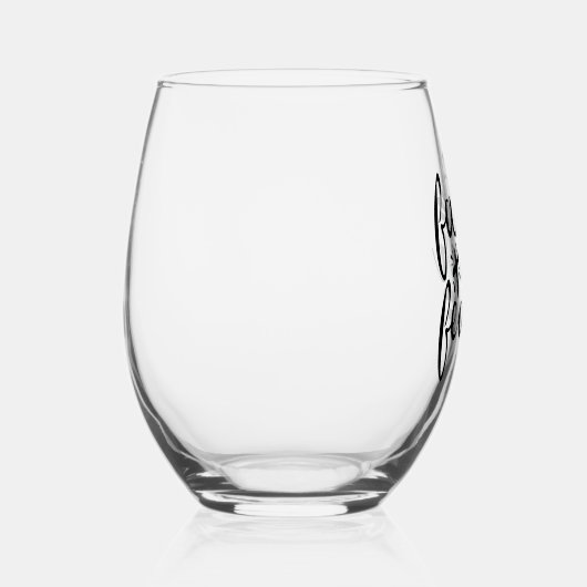 Glaube über Angst Christliches religiöses Zitat Weinglas Ohne Stiel (Rechts)