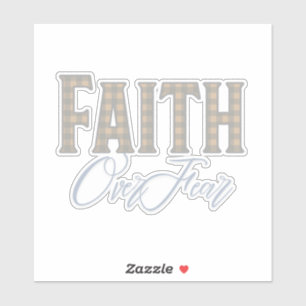 Glaube Über Angst Christliches Typografie-Design Aufkleber