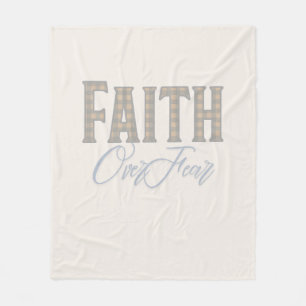 Glaube Über Angst Christliches Typografie-Design Fleecedecke
