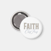 Glaube Über Angst Christliches Typografie-Design Magnet (Vorderseite/Rückseite)
