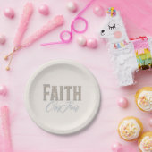 Glaube Über Angst Christliches Typografie-Design Pappteller (Party)