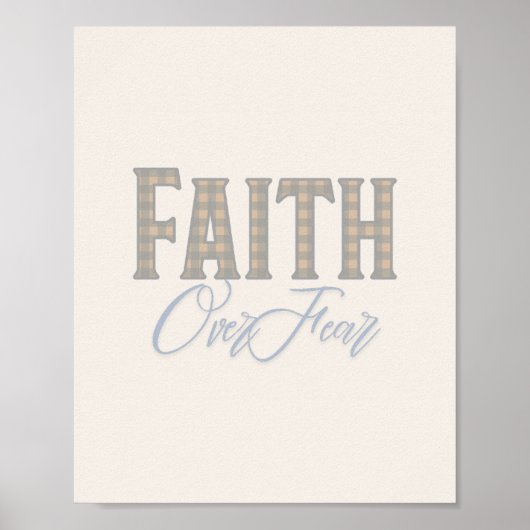 Glaube Über Angst Christliches Typografie-Design Poster (Vorne)