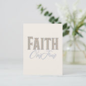 Glaube Über Angst Christliches Typografie-Design Postkarte (Stehend Vorderseite)