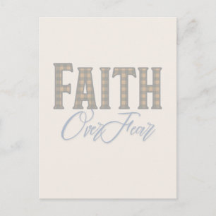 Glaube Über Angst Christliches Typografie-Design Postkarte