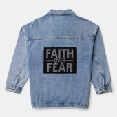Glaube über Angst Denim Jacket Jeansjacke (Rückseite)