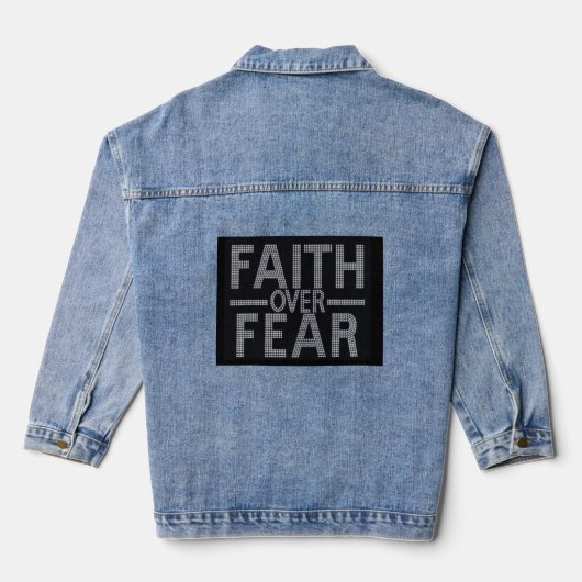 Glaube über Angst Denim Jacket Jeansjacke (Rückseite)