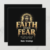 Glaube über Angst, der Herr ist auf meiner Seite Einladung (Vorne/Hinten)