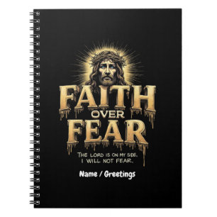 Glaube über Angst, der Herr ist auf meiner Seite Notizblock