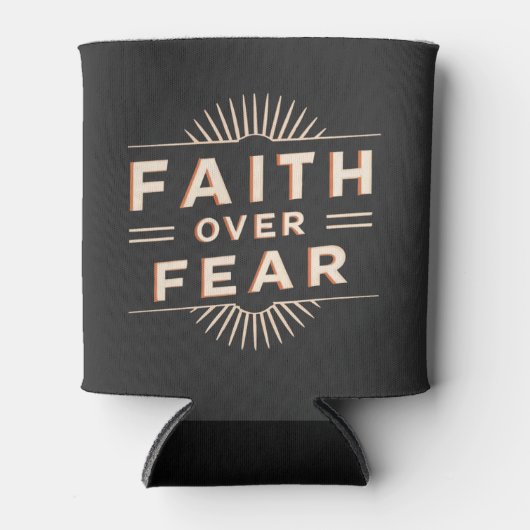 Glaube über Angst Dosenkühler (Vorderseite)