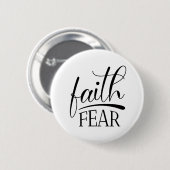 Glaube über Angst Evangeliumsgrafiken Berühmt Chri Button (Vorne & Hinten)