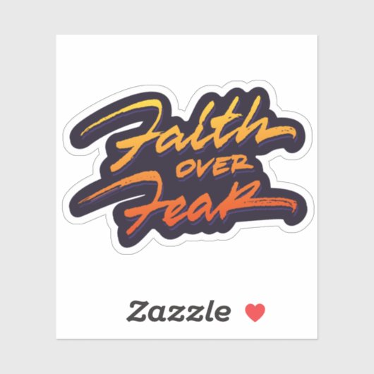 Glaube über Angst Farbe Aufkleber (Blatt)