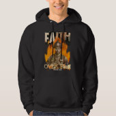 Glaube über Angst Feuerwehrmann Christlicher Glaub Hoodie (Vorderseite)