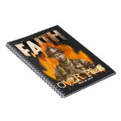 Glaube über Angst Feuerwehrmann Christlicher Glaub Notizblock (Rechte Seite)