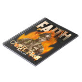 Glaube über Angst Feuerwehrmann Christlicher Glaub Notizblock (Linke Seite)