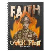 Glaube über Angst Feuerwehrmann Christlicher Glaub Notizblock (Vorderseite)