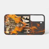 Glaube über Angst Feuerwehrmann Christlicher Glaub Samsung Galaxy Hülle (Rückseite (Horizontal))