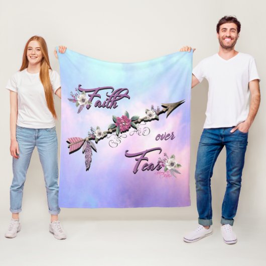 Glaube über Angst Fleece Blanket (Beispiel)
