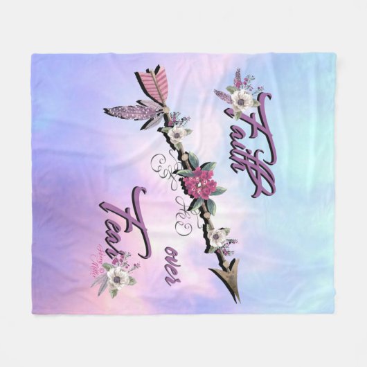 Glaube über Angst Fleece Blanket (Vorderseite (Horizontal))