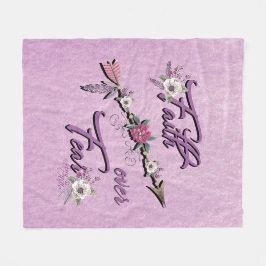 Glaube über Angst Fleece Blanket (Vorderseite (Horizontal))