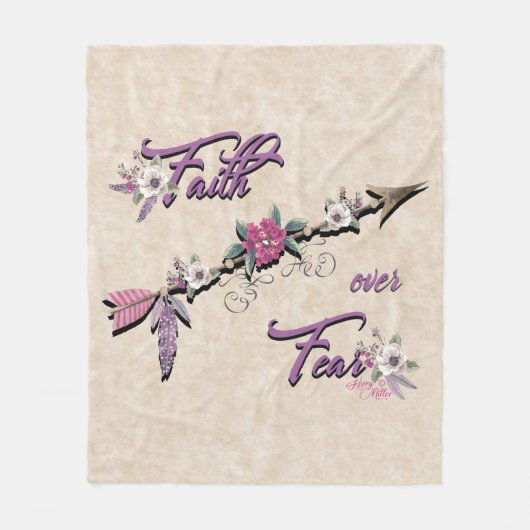 Glaube über Angst Fleecedecke (Vorderseite)