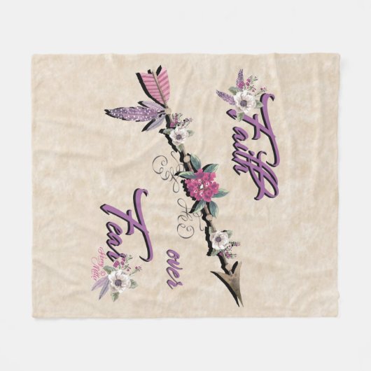 Glaube über Angst Fleecedecke (Vorderseite (Horizontal))