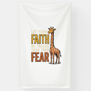 Glaube Über Angst Giraffe Vintage Christliches T-S Banner
