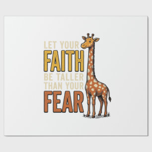 Glaube Über Angst Giraffe Vintage Christliches T-S Geschenkpapier
