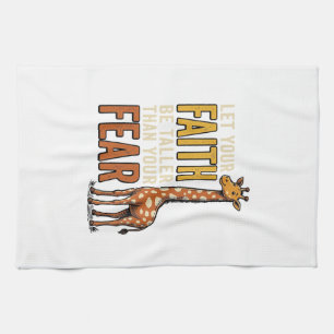 Glaube Über Angst Giraffe Vintage Christliches T-S Geschirrtuch