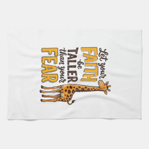 Glaube Über Angst Giraffe Vintage Christliches T-S Geschirrtuch