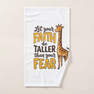 Glaube Über Angst Giraffe Vintage Christliches T-S Handtuch