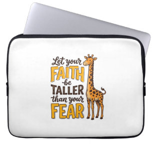 Glaube Über Angst Giraffe Vintage Christliches T-S Laptopschutzhülle