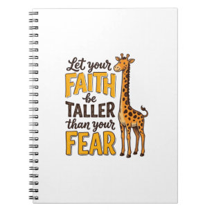 Glaube Über Angst Giraffe Vintage Christliches T-S Notizblock