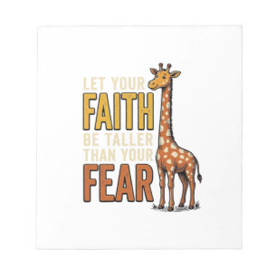 Glaube Über Angst Giraffe Vintage Christliches T-S Notizblock