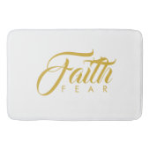 Glaube über Angst Gold und Weiß Badematte (Vorderseite)
