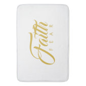 Glaube über Angst Gold und Weiß Badematte (Vorderseite Vertikal)