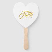 Glaube über Angst Gold und Weiß Fächer (Vorderseite)