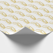 Glaube über Angst Gold und Weiß Geschenkpapier (Ecke)