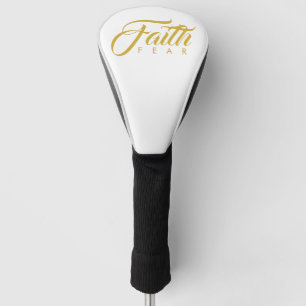 Glaube über Angst Gold und Weiß Golf Headcover
