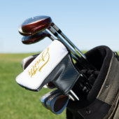 Glaube über Angst Gold und Weiß Golf Headcover (In Situ)
